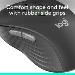 Logitech Signature Plus M750 L Wireless Mouse - for Large Hands, SmartWheel, Bluetooth, Multi Device, 24-Month Battery, Silent Clicks, Customizable Side Buttons, Contoured Shape - Graphite