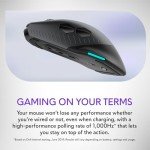 Alienware Wired/Wireless Gaming Mouse AW610M: 16000 DPI Optical Sensor - 350 Hour Rechargeable Battery, 7 Buttons, 3-ZONE 16.8m AlienFX RGB Lighting, Edge-Free Design, Ergonomic, Dark Side of the Moon