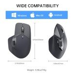 Rapoo MT760 Multi-Device Wireless Mouse, Bluetooth 5.0 and 2.4G Multi-Mode Connection, Up to 4 Devices, 11 Programmable Buttons, 4K DPI, 90 Days Battery Life, PC, Matte Black