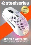 SteelSeries Aerox 3 Wireless - Holey RGB Gaming Mouse - Ultra-lightweight Water Resistant Design - 18K DPI TrueMove Air Optical Sensor -Snow