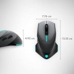 Alienware Wired/Wireless Gaming Mouse AW610M: 16000 DPI Optical Sensor - 350 Hour Rechargeable Battery, 7 Buttons, 3-ZONE 16.8m AlienFX RGB Lighting, Edge-Free Design, Ergonomic, Dark Side of the Moon