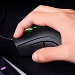 Razer DeathAdder Elite Gaming Mouse: 16,000 DPI Optical Sensor - Chroma RGB Lighting - 7 Programmable Buttons - Mechanical Switches - Rubber Side Grips - Matte Black