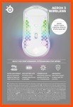 SteelSeries Aerox 3 Wireless - Holey RGB Gaming Mouse - Ultra-lightweight Water Resistant Design - 18K DPI TrueMove Air Optical Sensor -Snow