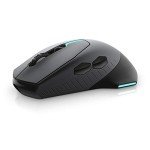 Alienware Wired/Wireless Gaming Mouse AW610M: 16000 DPI Optical Sensor - 350 Hour Rechargeable Battery, 7 Buttons, 3-ZONE 16.8m AlienFX RGB Lighting, Edge-Free Design, Ergonomic, Dark Side of the Moon