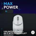 Logitech G309 Lightspeed Wireless Gaming Mouse, Lightweight, LIGHTFORCE Hybrid Switches, Hero 25K Sensor, 86g & 300+ hr Battery Life with AA Battery, 6 Programmable Buttons, PC & Mac - White