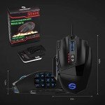 UtechSmart Venus Gaming Mouse RGB Wired, 16400 DPI High Precision Laser Programmable MMO Computer Gaming Mice [IGN's Recommendation]
