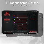Redragon M810 Pro Wireless Gaming Mouse, 10000 DPI Wired/Wireless Mouse w/Rapid Fire Key, 8 Macro Buttons, 45-Hour Power Capacity and RGB Backlit for PC/Mac/Laptop