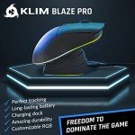 KLIM Blaze Pro Rechargeable Wireless Gaming Mouse with Charging Dock RGB - New Version 2024 - High-Precision Sensor and Long-Lasting Battery - Up to 6000 DPI - Great PC Gaming Mouse Wireless