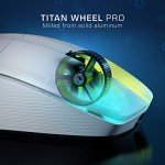 ROCCAT Kone Pro Air Gaming PC Wireless Mouse, Bluetooth Ergonomic Performance Computer Mouse with 19K DPI Optical Sensor, AIMO RGB Lighting & Aluminum Scroll Wheel, 100+ Hour Battery Life, White