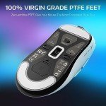 ATTACK SHARK X3 Lightweight Wireless Gaming Mouse with Tri-Mode 2.4G/USB-C Wired/Bluetooth,26K DPI, PAW3395 Optical Sensor,Kailh GM8.0 Switch,5 programmable Buttons for PC/Win/Mac(White)