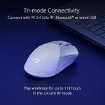 ASUS ROG Gladius III Wireless Gaming Mouse, 36000 DPI, 6 Buttons, Replaceable Switches, Paracord Cable - White