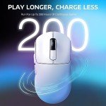 ATTACK SHARK X3 Lightweight Wireless Gaming Mouse with Tri-Mode 2.4G/USB-C Wired/Bluetooth,26K DPI, PAW3395 Optical Sensor,Kailh GM8.0 Switch,5 programmable Buttons for PC/Win/Mac(White)