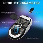 ATTACK SHARK X3 Lightweight Wireless Gaming Mouse with Tri-Mode 2.4G/USB-C Wired/Bluetooth,26K DPI, PAW3395 Optical Sensor,Kailh GM8.0 Switch,5 programmable Buttons for PC/Win/Mac(White)