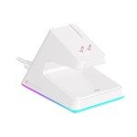 TECWARE EX1 Lightweight Gaming Mouse, 26K DPI Wireless Mouse, OLED Screen Display, 59g Lightweight, RGB Charging Dock, Tri-Mode Connectivity, Comes with PTFE Feet and Grip Tape, Gaming Mouse (White)