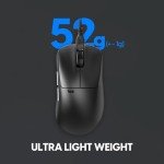 Pulsar Gaming Gears Xlite Wired Gaming Mouse, Ultra Lightweight 1.83 oz (52g), Ergonomic, Optical Switch, 26000 DPI, Motion Sync, PAW3395 Sensor (Medium, Wired, Black)