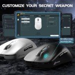 Attack Shark R6 39g Ultra-Lightweight Wireless Gaming Mouse,PAW 3950Max Sensor Computer Mouse with Nordic 52480,8KHz Polling,42K DPl,Omron Optaicl Switch,USB-C Charging,7 Programmable Buttons -Black