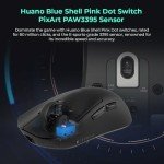 TECWARE EX1 Lightweight Gaming Mouse, 26K DPI Wireless Mouse, OLED Screen Display, 59g Lightweight, RGB Charging Dock, Tri-Mode Connectivity, Comes with PTFE Feet and Grip Tape, Gaming Mouse (White)