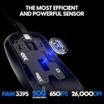 Pulsar Gaming Gears Xlite Wired Gaming Mouse, Ultra Lightweight 1.83 oz (52g), Ergonomic, Optical Switch, 26000 DPI, Motion Sync, PAW3395 Sensor (Medium, Wired, Black)