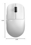 Pulsar Gaming Gears X2H Mini Wireless Gaming Mouse, Ultra Lightweight 1.83 oz (52 g), Symmetrical, Optical Switch, 2.4 Ghz 1 ms, 26000 DPI, PAW3395 Sensor (Mini, Wireless, White)