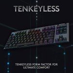 Logitech G915 TKL Tenkeyless Lightspeed Wireless RGB Mechanical Gaming Keyboard, Low Profile Switch Options, Lightsync RGB, Advanced Wireless and Bluetooth Support - Tactile