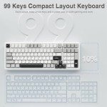 AULA F99 Wireless Mechanical Keyboard,Tri-Mode BT5.0/2.4GHz/USB-C Hot Swappable Custom Keyboard,Pre-lubed Linear Switches,Gasket Structure,RGB Backlit Gaming Keyboards for PC/Tablet/PS/Xbox