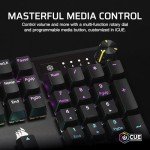 CORSAIR K70 CORE RGB Mechanical Wired Gaming Keyboard with Palmrest – Pre-Lubed MLX Red Linear Switches, SOCD, ABS Double-Shot Keycaps, Sound Dampening, Media Control Dial, QWERTY NA – Black