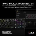 CORSAIR K70 CORE RGB Mechanical Wired Gaming Keyboard with Palmrest – Pre-Lubed MLX Red Linear Switches, SOCD, ABS Double-Shot Keycaps, Sound Dampening, Media Control Dial, QWERTY NA – Black