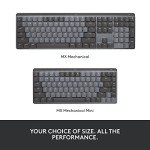 Logitech MX Mechanical Wireless Illuminated Performance Keyboard, Clicky Switches, Backlit Keys, Bluetooth, USB-C, macOS, Windows, Linux, iOS, Android, Metal