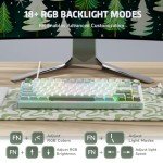 RK ROYAL KLUDGE R75 Mechanical Keyboard Wired with Volume Knob, 75% Custom Gaming Keyboard Gasket Mount RGB Backlit with Software, MDA Profile, PBT Keycaps, Hot Swappable Linear Switch Creamy Sound