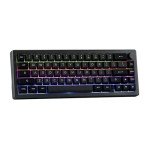EPOMAKER EK68 65% Wireless Gaming Keyboard, Hot Swappable Gasket Mechanical Keyboard with Metal Knob, Bluetooth 5.0/2.4Ghz Wireless/USB-C Wired Custom Keyboard (Black Silver, Flamingo Switch)