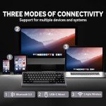 EPOMAKER EK68 65% Wireless Gaming Keyboard, Hot Swappable Gasket Mechanical Keyboard with Metal Knob, Bluetooth 5.0/2.4Ghz Wireless/USB-C Wired Custom Keyboard (Black Silver, Flamingo Switch)