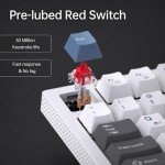 KEMOVE K98SE Mechanical Gaming Keyboard, 98 Keys LED Backlit Programmable Keyboard, 96% Wired Computer Keyboard with Double Sound Dampening Foam, Pre-lubed Red Switch