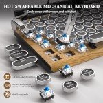 Wireless Retro Typewriter Mechanical Keyboard with LED