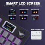 AULA S98 Pro Wireless Mechanical Keyboard with Screen & Knob,2.4GHz/USB-C/BT5.0 Gasket Hot Swappable Creamy Keyboard,Pre-lubed Linear Switches,Side Printed PBT Keycaps,RGB Backlit Gaming Keyboard