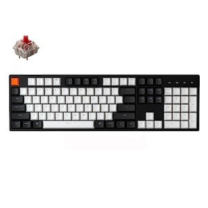 Keychron C2 104 Keys Full Size Wired Mechanical Keyboard for Mac Windows, White LED Backlit Double-Shot ABS Keycaps Gateron Red Switch USB-C Gaming Keyboard for Gamer/Typists/Office/Home