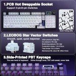 AULA S98 Pro Wireless Mechanical Keyboard with Screen & Knob,2.4GHz/USB-C/BT5.0 Gasket Hot Swappable Creamy Keyboard,Pre-lubed Linear Switches,Side Printed PBT Keycaps,RGB Backlit Gaming Keyboard