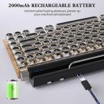 Wireless Retro Typewriter Mechanical Keyboard with LED