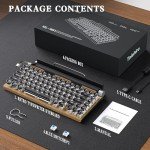 Wireless Retro Typewriter Mechanical Keyboard with LED