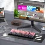 MageGee LIGHT100 Wireless Creamy Keyboard, 96% Gasket Hot Swappable Mechanical Keyboard, 2.4G/USB-C/BT5.0 RGB Backlit Gaming Keyboard for Win/Mac/PC, 8000mAh Battery, Side Printed PBT Keycaps, Pink
