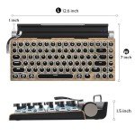 Wireless Retro Typewriter Mechanical Keyboard with LED