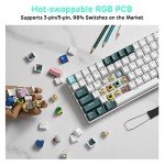 RK ROYAL KLUDGE RK96 RGB Limited Ed, 90% 96 Keys Wireless Triple Mode BT5.0/2.4G/USB-C Hot Swappable Mechanical Keyboard w/Wrist Rest, Software Support & Massive Battery, RK Yellow Switch