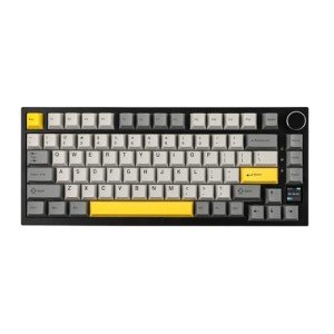 EPOMAKER Ajazz AK820 Pro 75% Mechanical Keyboard, Gasket-Mounted Gaming Keyboard with TFT Smart Display&Knob, Bluetooth 5.1/2.4G Wireless/Type-C Wired Custom Keyboard (Grey, Flying Fish Switch)