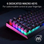 Razer BlackWidow V4 X Mechanical Gaming Keyboard: Yellow Switches Linear & Silent - 6 Dedicated Macro Keys - Chroma RGB - Doubleshot ABS Keycaps - Media Controls - Sound Dampening & Stabilizers