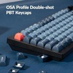Keychron V1 Max 75% RGB Custom Mechanical Keyboard, 2.4Ghz/Bluetooth 5.1/Wired QMK/VIA Programmable Macro, Hot-Swappable Gateron Jupiter Red Switch Gasket Mount for Mac Windows Linux