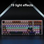 Merdia Wireless Mechanical Keyboard, Triple Mode 2.4G/USB-C/BT Gaming Keyboard 100 Keys RGB Backlit, Brown Switch Keyboard | Rechargeable Keyboard | Mechanical Gaming Keyboard | Brown Combo