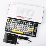EPOMAKER Ajazz AK820 Pro 75% Mechanical Keyboard, Gasket-Mounted Gaming Keyboard with TFT Smart Display&Knob, Bluetooth 5.1/2.4G Wireless/Type-C Wired Custom Keyboard (Grey, Flying Fish Switch)