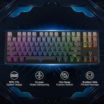 Redragon K707 PRO GB 80% Gasket RGB Gaming Keyboard, 3-Modes Wireless TKL Mechanical Keyboard w/Hot-Swap South-Facing LEDs Socket, PBT Gradient Keycaps & 5-Layer Noise Dampening, Custom Linear Switch