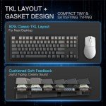 Redragon K707 PRO GB 80% Gasket RGB Gaming Keyboard, 3-Modes Wireless TKL Mechanical Keyboard w/Hot-Swap South-Facing LEDs Socket, PBT Gradient Keycaps & 5-Layer Noise Dampening, Custom Linear Switch