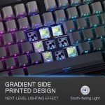 Redragon K707 PRO GB 80% Gasket RGB Gaming Keyboard, 3-Modes Wireless TKL Mechanical Keyboard w/Hot-Swap South-Facing LEDs Socket, PBT Gradient Keycaps & 5-Layer Noise Dampening, Custom Linear Switch