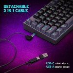 Redragon Mechanical Gaming Keyboard, Wired Mechanical Keyboard with 94 Keys, Programmable Macro Editing, Numeric Pad, Red Switches, Compact Keyboard Mechanical for Pc Mac Ipad, Black Gray